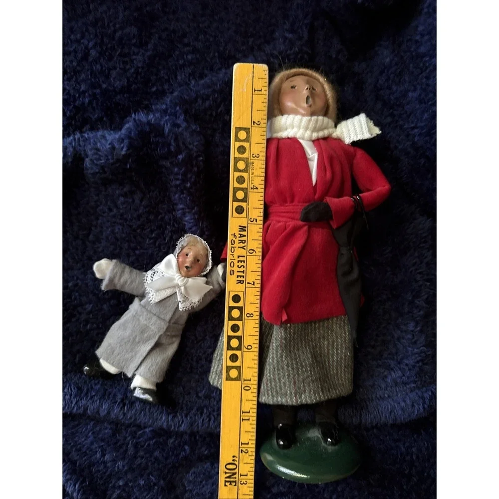 Vintage 1994 Byers Choice Carolers Mother & Child Figurine Set Chalfont‎ PA USA